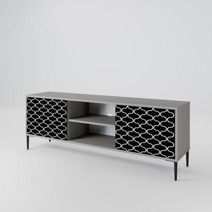 TESSELATED BLACKNESS Mueble de TV de 2 Puertas