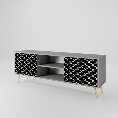 TESSELATED BLACKNESS Mueble de TV de 2 Puertas