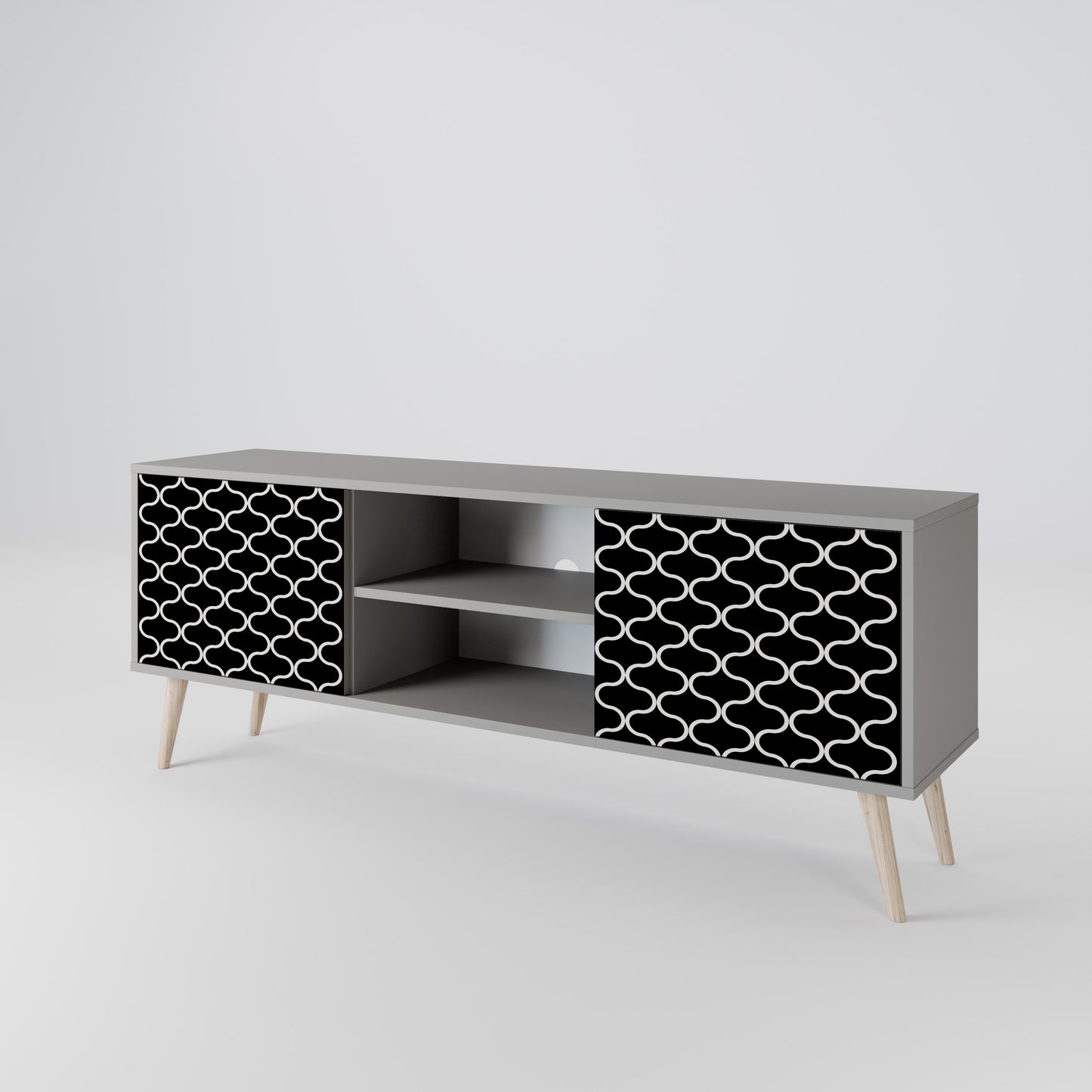 TESSELATED BLACKNESS Mueble de TV de 2 Puertas
