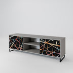 POLYGON VERVE 2-Door TV Stand in Grey Finish