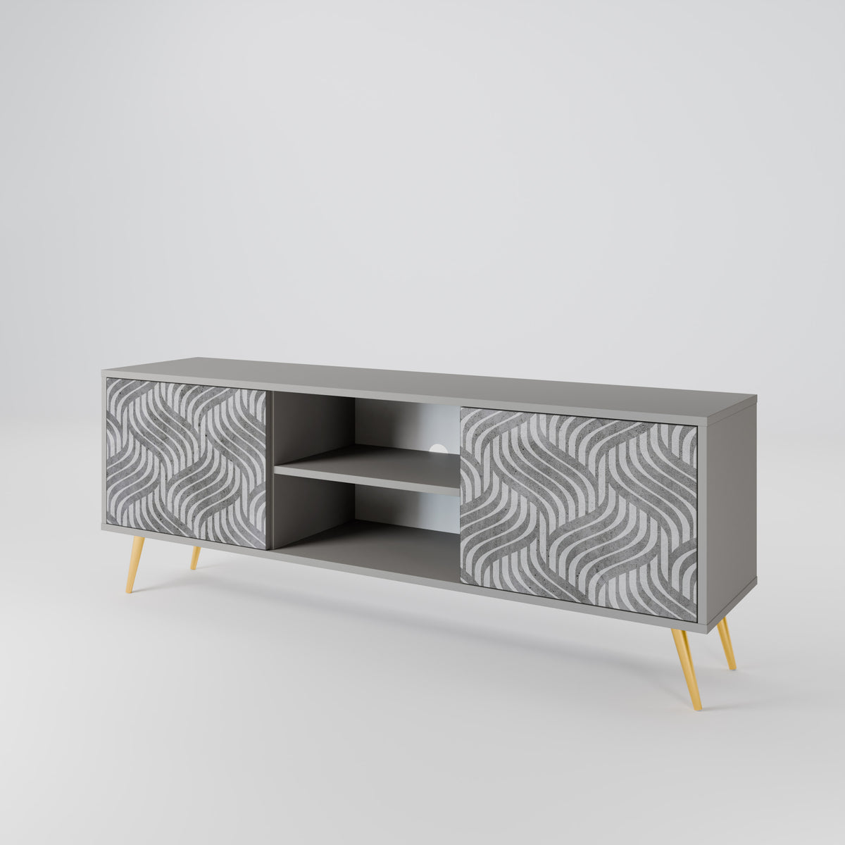 CONCRETE MOVEMENT Mueble de TV de 2 Puertas