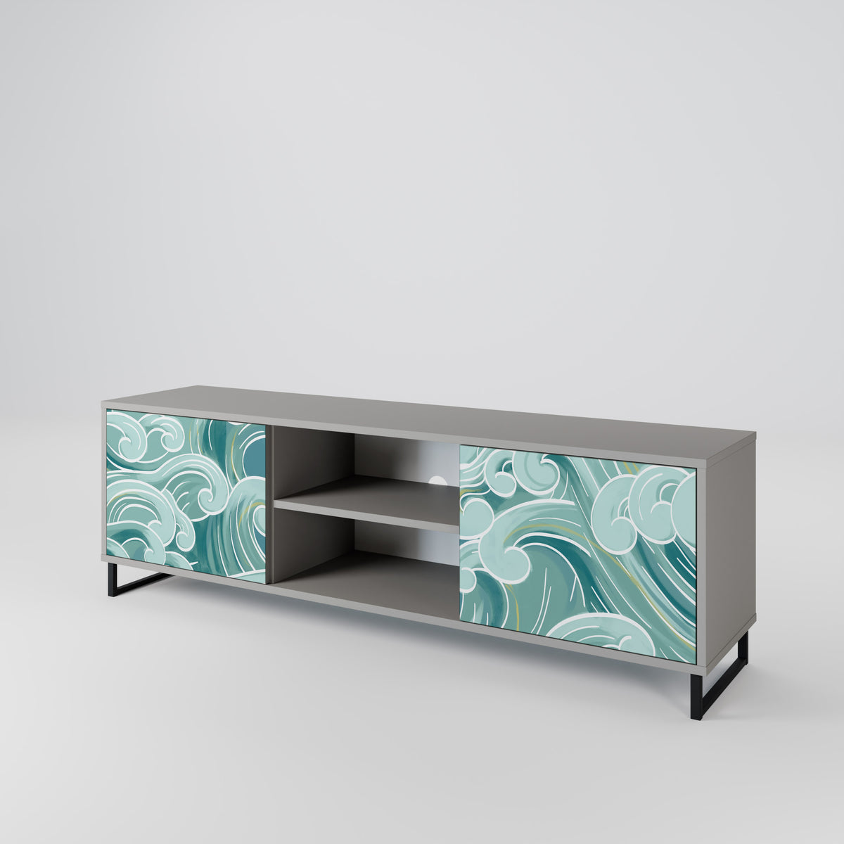 ASIAN SWAY Mueble de TV de 2 Puertas