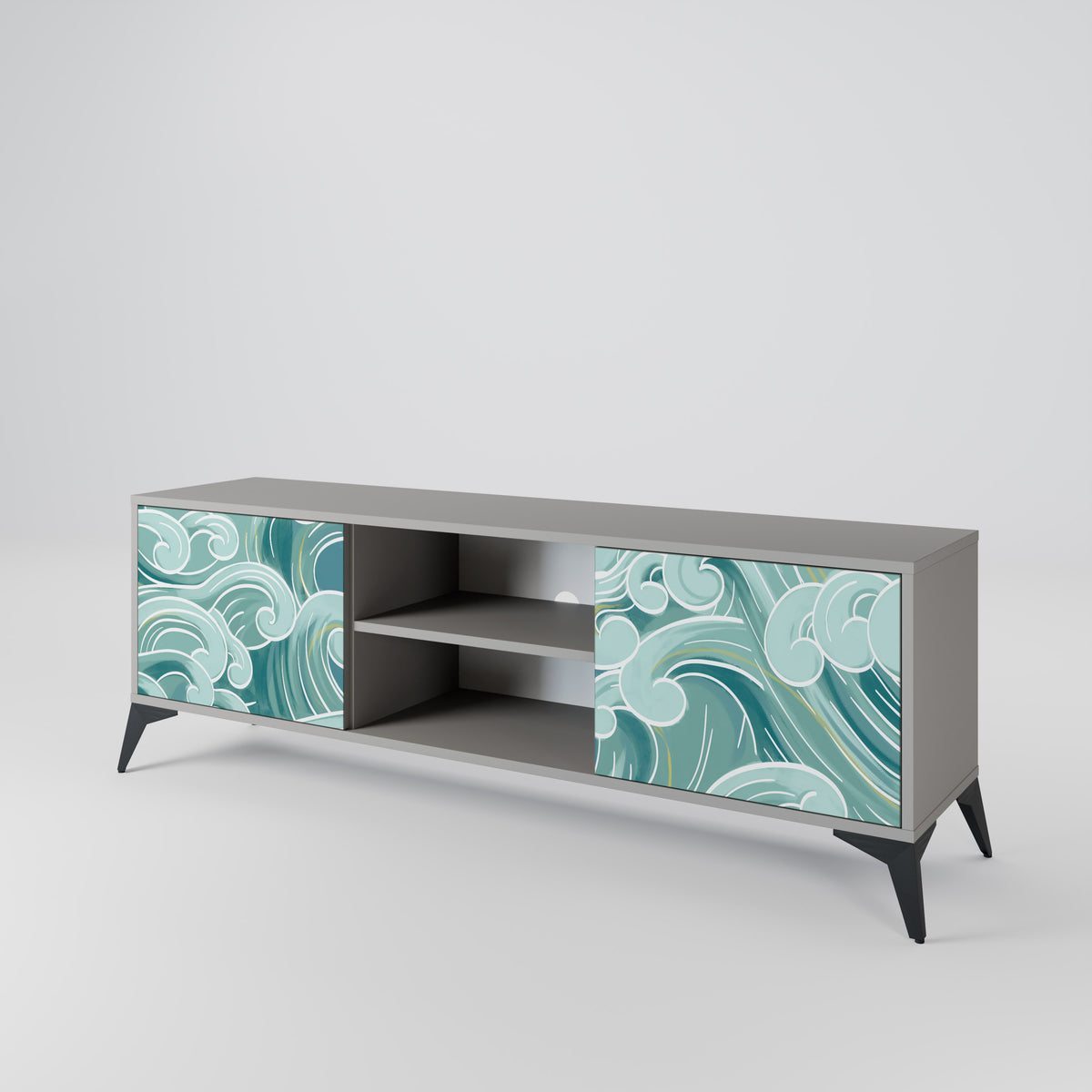 ASIAN SWAY Mueble de TV de 2 Puertas