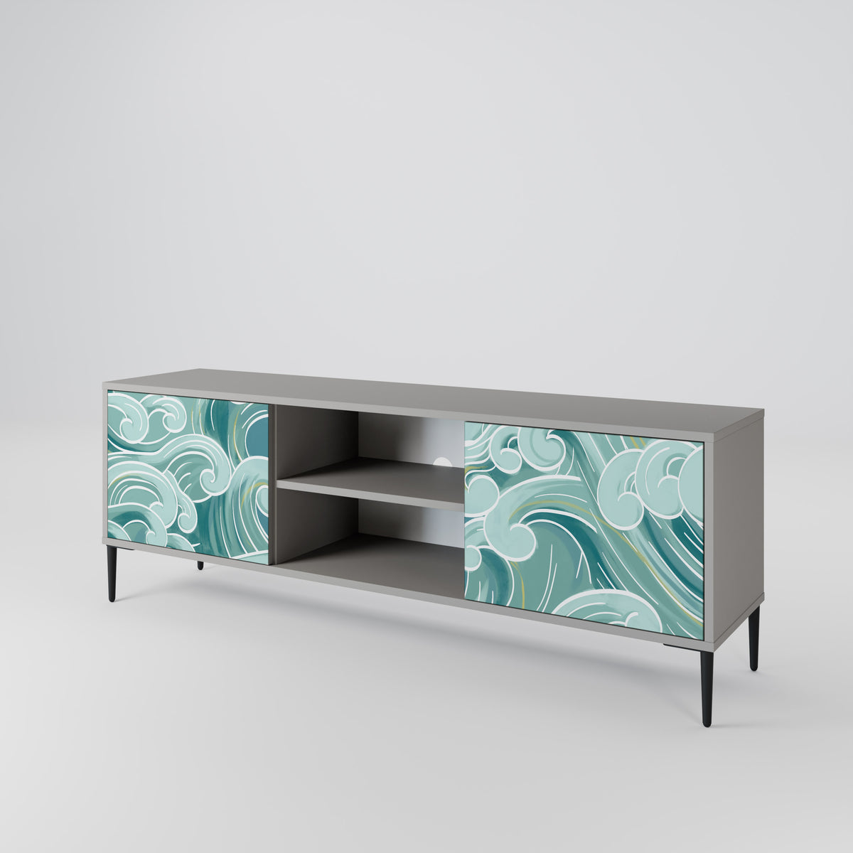ASIAN SWAY Mueble de TV de 2 Puertas