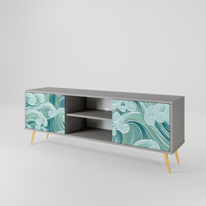 ASIAN SWAY Mueble de TV de 2 Puertas