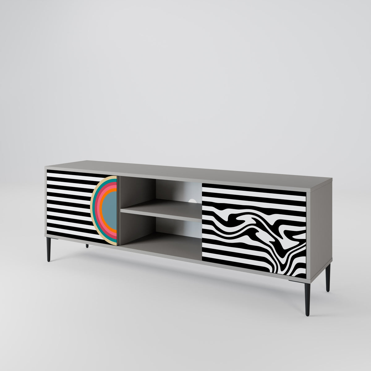 SPECTRA SHOWCASE Mueble de TV de 2 Puertas