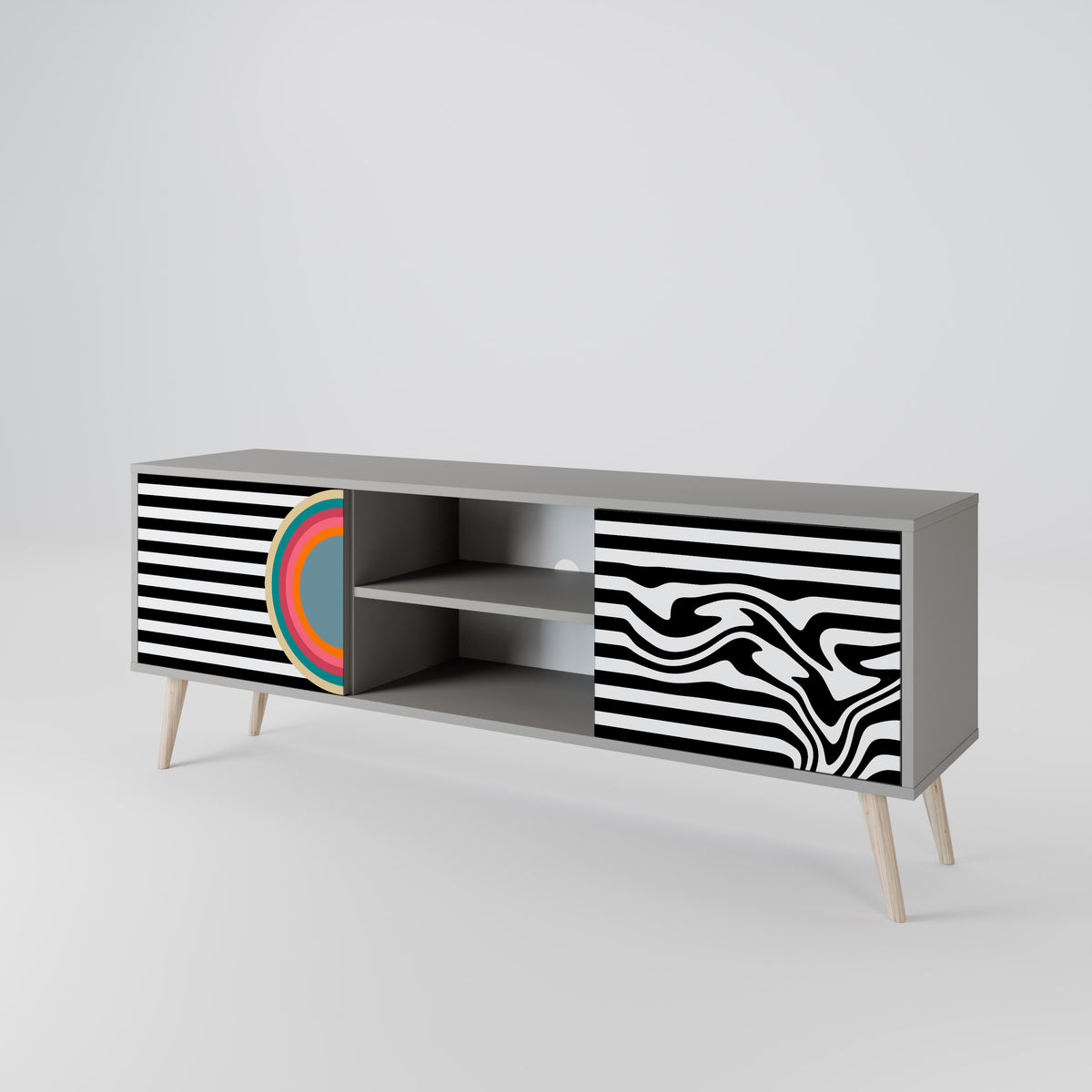 SPECTRA SHOWCASE Mueble de TV de 2 Puertas