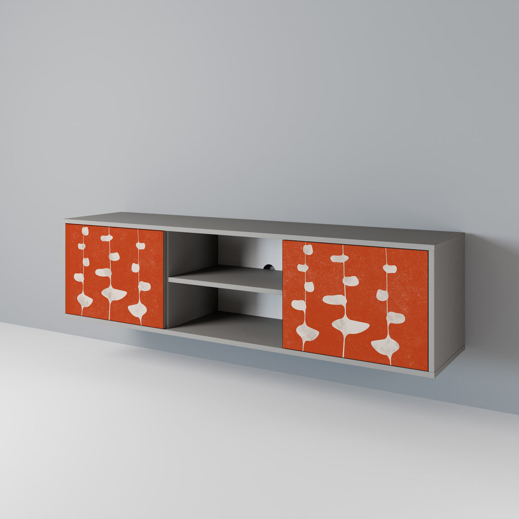 Mueble de TV de 2 puertas COURAGE MOLD en acabado gris