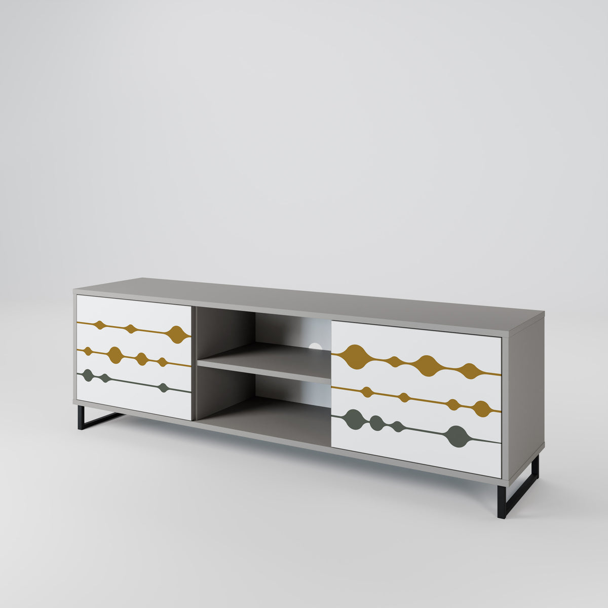 VIVID TONE Mueble de TV de 2 Puertas