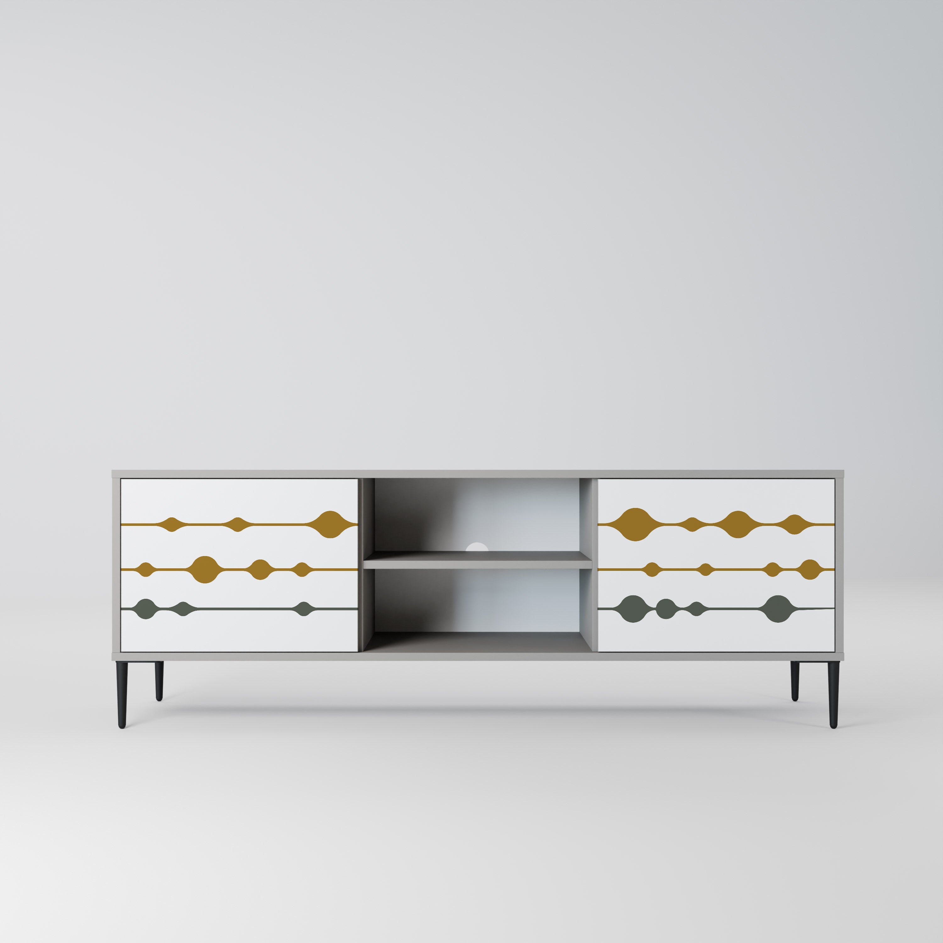 Mueble de TV de 2 puertas VIVID TONE en acabado gris