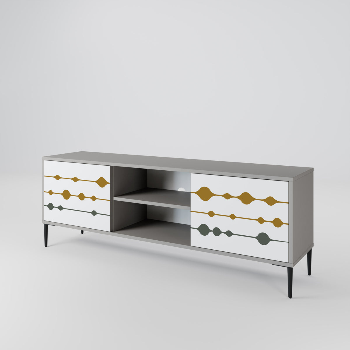 VIVID TONE Mueble de TV de 2 Puertas