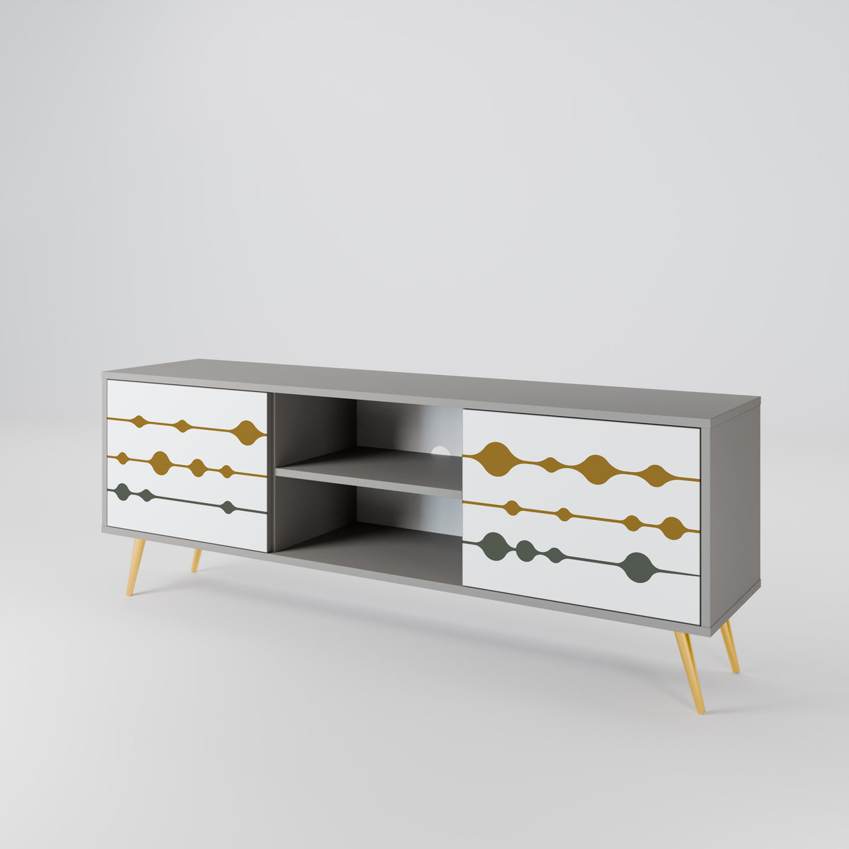VIVID TONE Mueble de TV de 2 Puertas