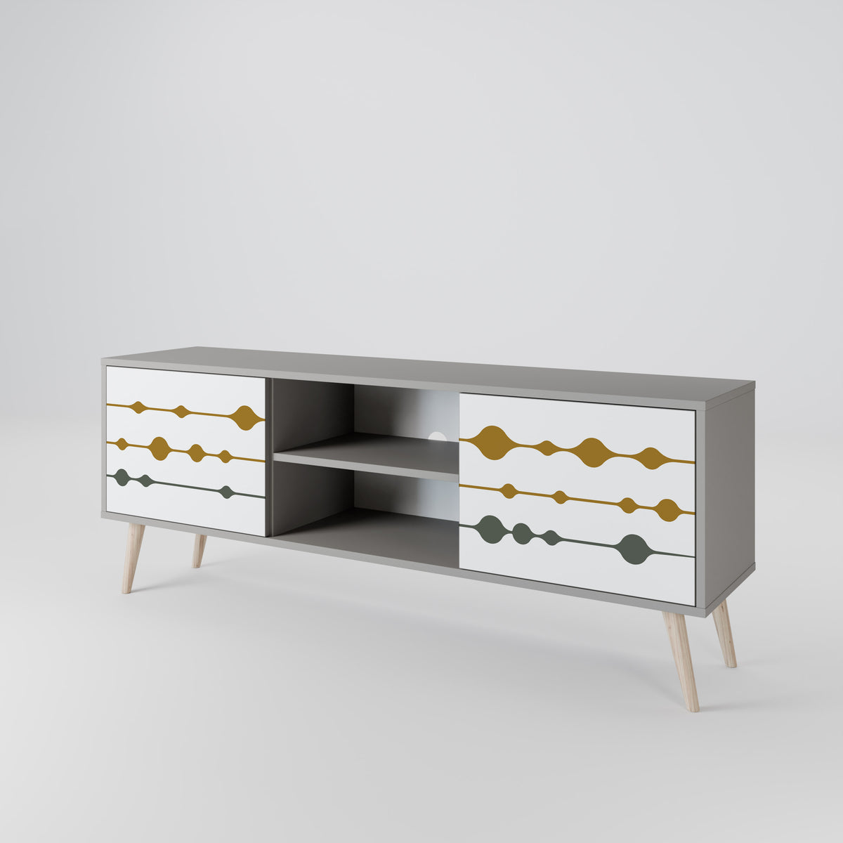 VIVID TONE Mueble de TV de 2 Puertas