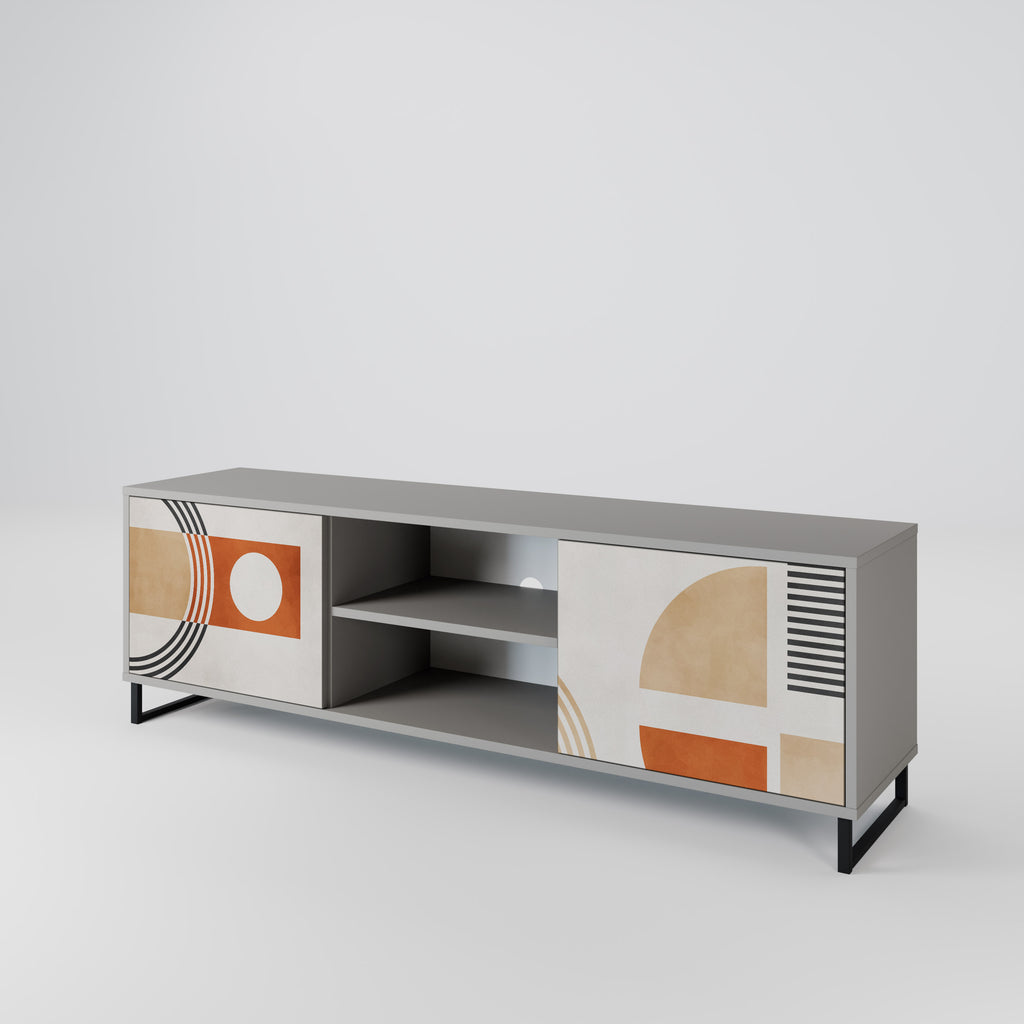 Mueble de TV de 2 puertas SPACE AROUND en acabado gris