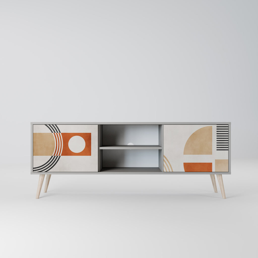 Mueble de TV de 2 puertas SPACE AROUND en acabado gris