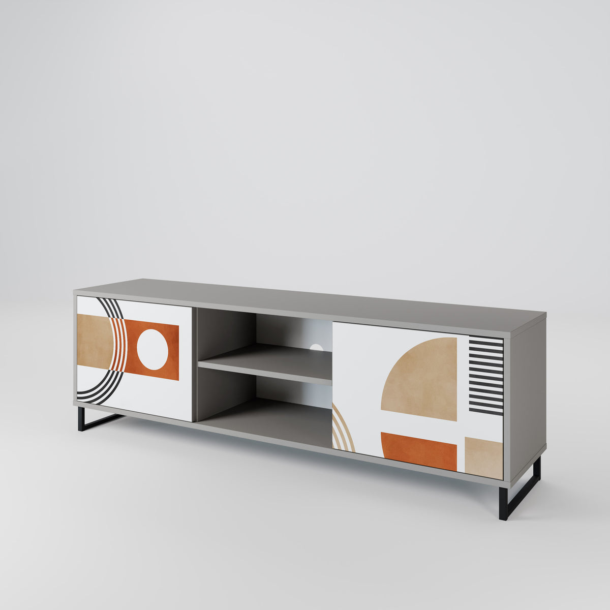 CIRCLE RHYTM Mueble de TV de 2 Puertas