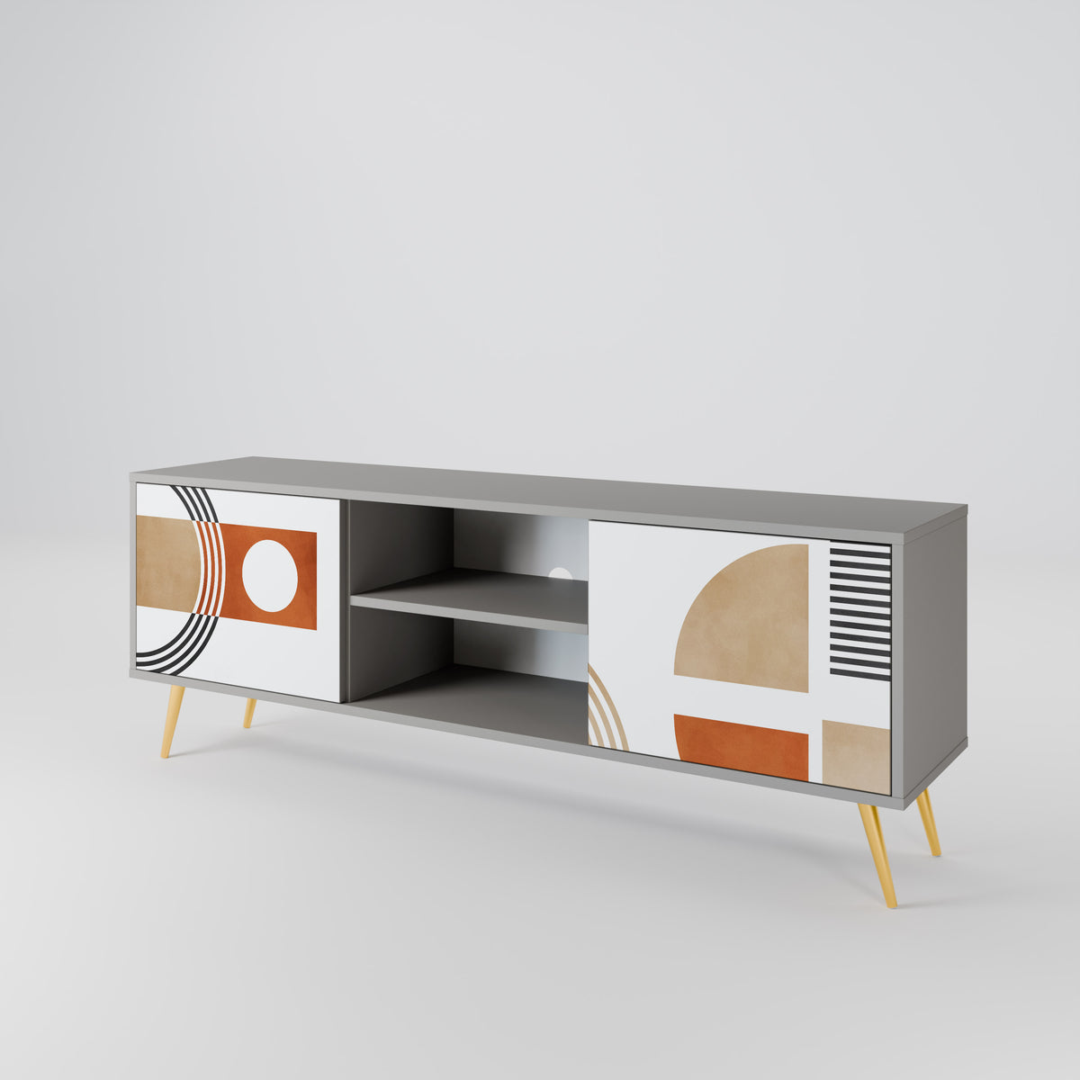 CIRCLE RHYTM Mueble de TV de 2 Puertas
