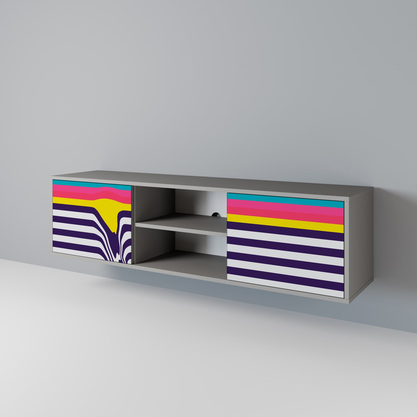 TONE COLLAPSE Mueble de TV de 2 Puertas