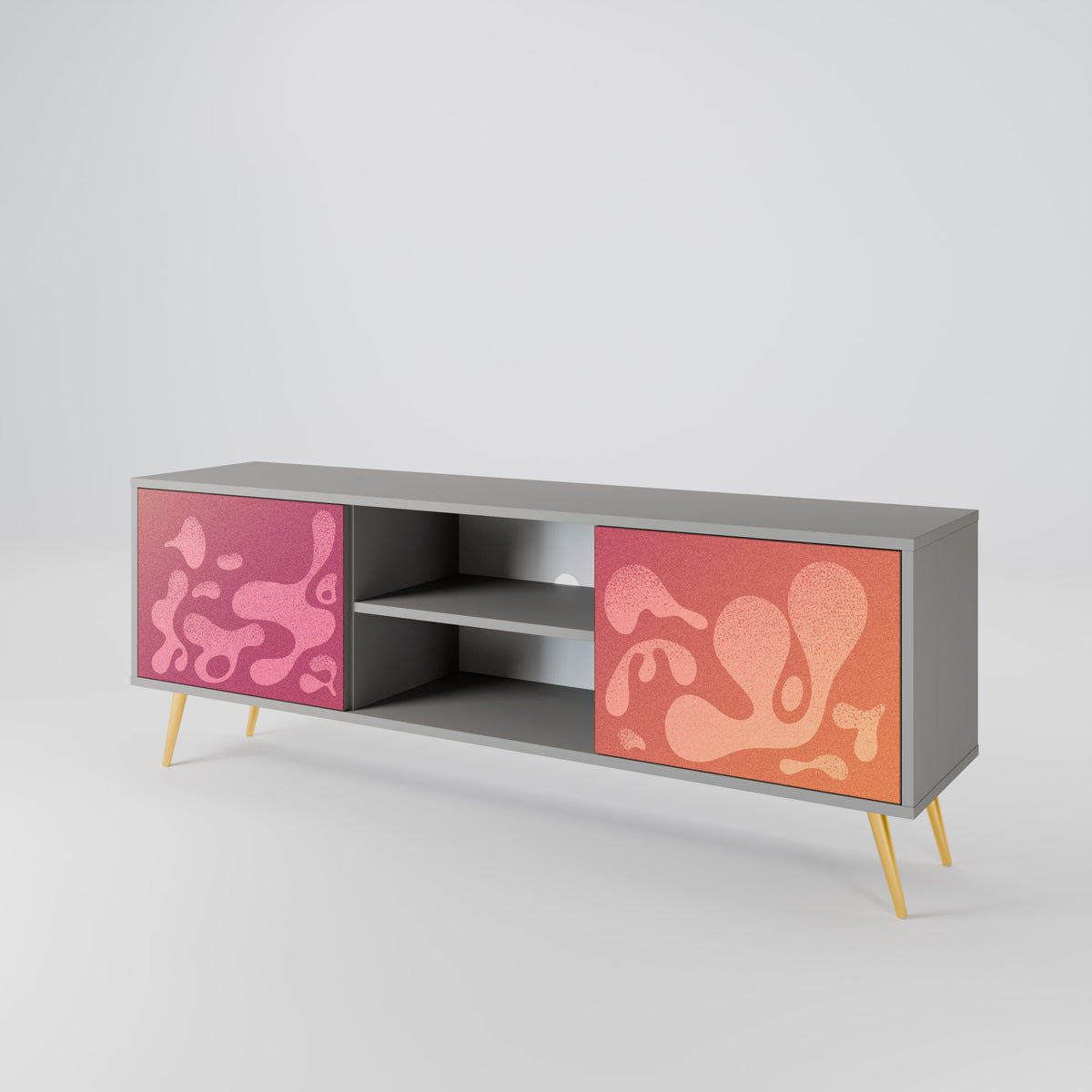 IRREGULAR PINK Mueble de TV de 2 Puertas