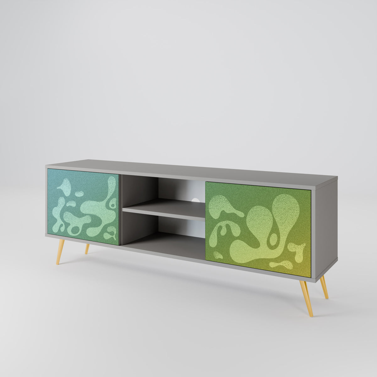IRREGULAR BLUE Mueble de TV de 2 Puertas