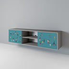 COLLECTIVE STREAM Mueble de TV de 2 Puertas en Acabado Gris