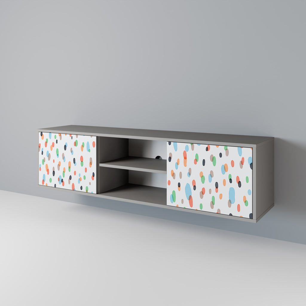 Mueble de TV de 2 puertas ENERGETIC SPOTS en acabado gris