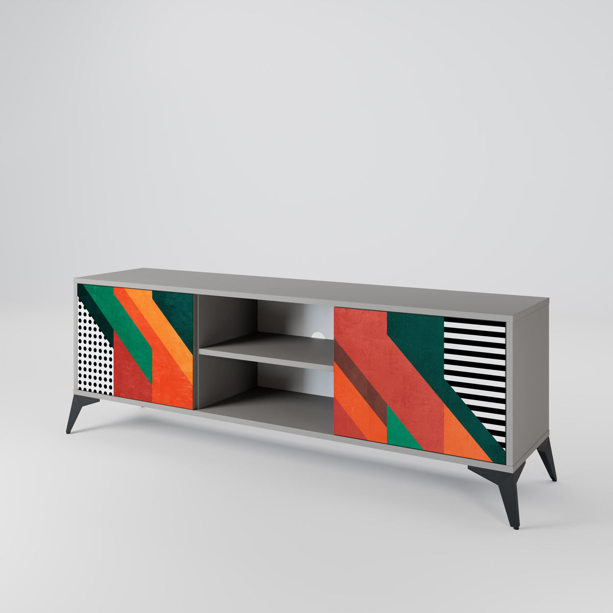 MAKESHIFT ARTISTRY Mueble de TV de 2 Puertas