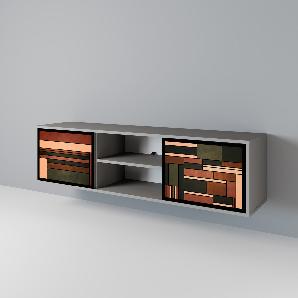 FIGURES OF NATURE Mueble de TV de 2 Puertas