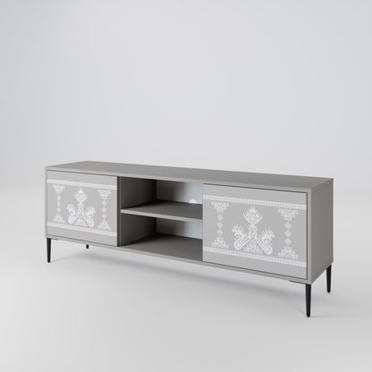 THAI GRAY Mueble de TV de 2 Puertas