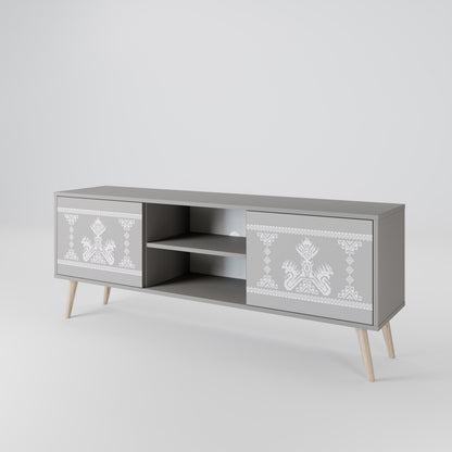 THAI GRAY Mueble de TV de 2 Puertas