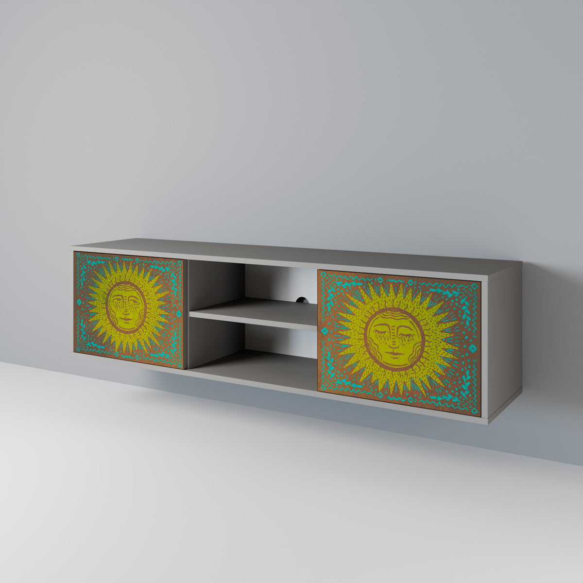 SUNSHINE EULOGY Mueble de TV de 2 Puertas
