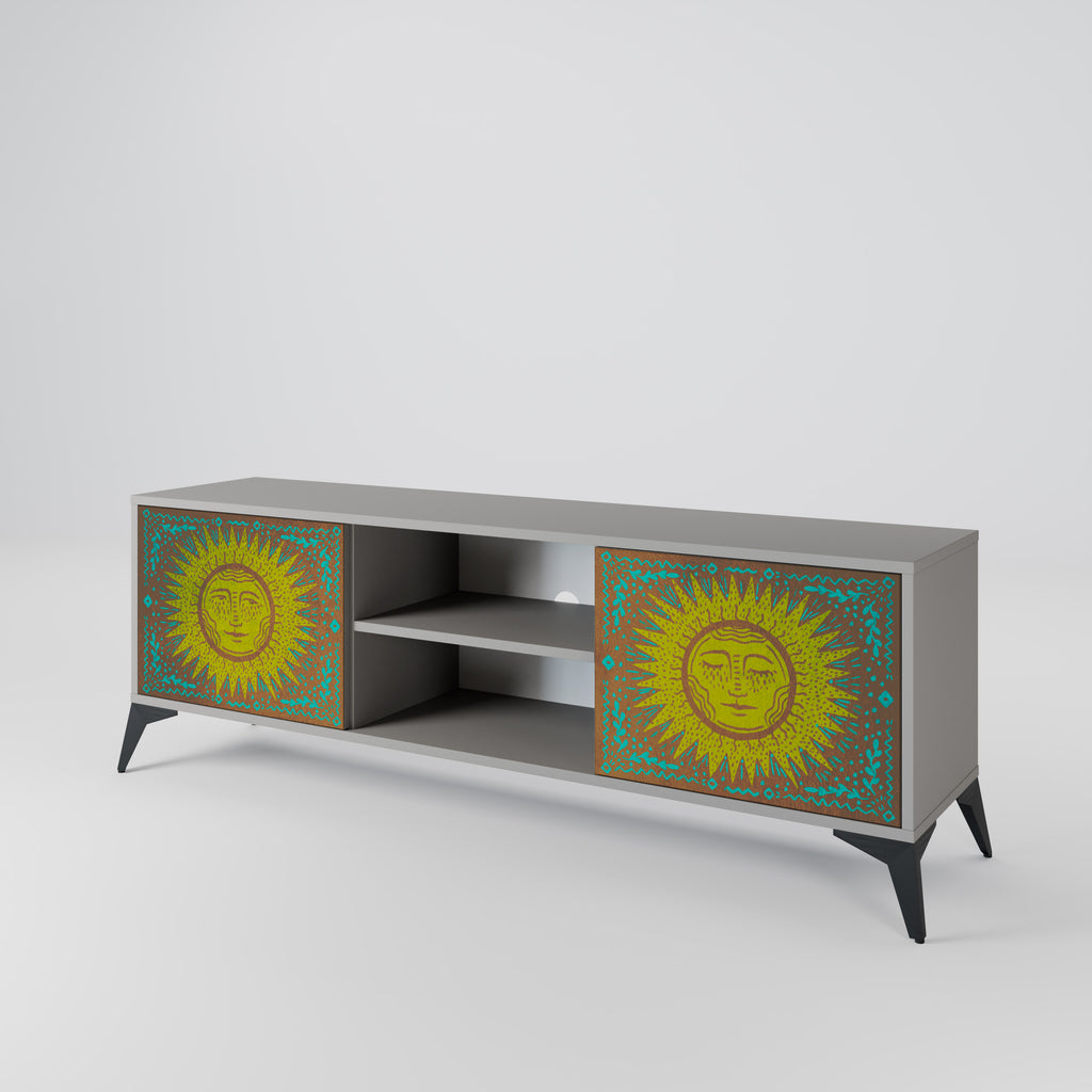 Mueble de TV de 2 puertas SUNSHINE EULOGY en acabado gris