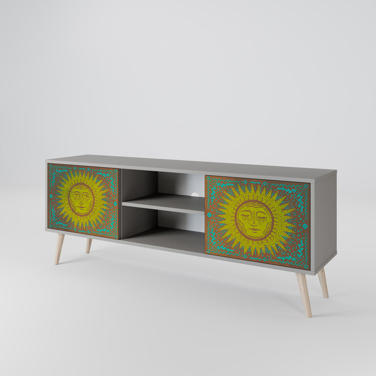 SUNSHINE EULOGY Mueble de TV de 2 Puertas