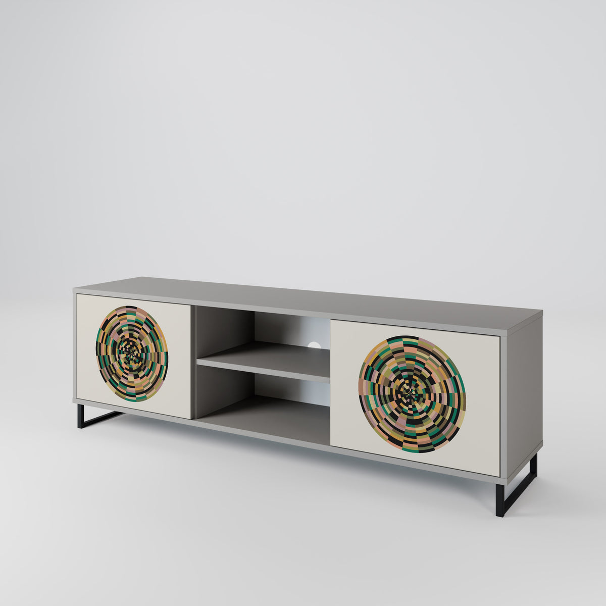 GREEN CIRCLES Mueble de TV de 2 Puertas