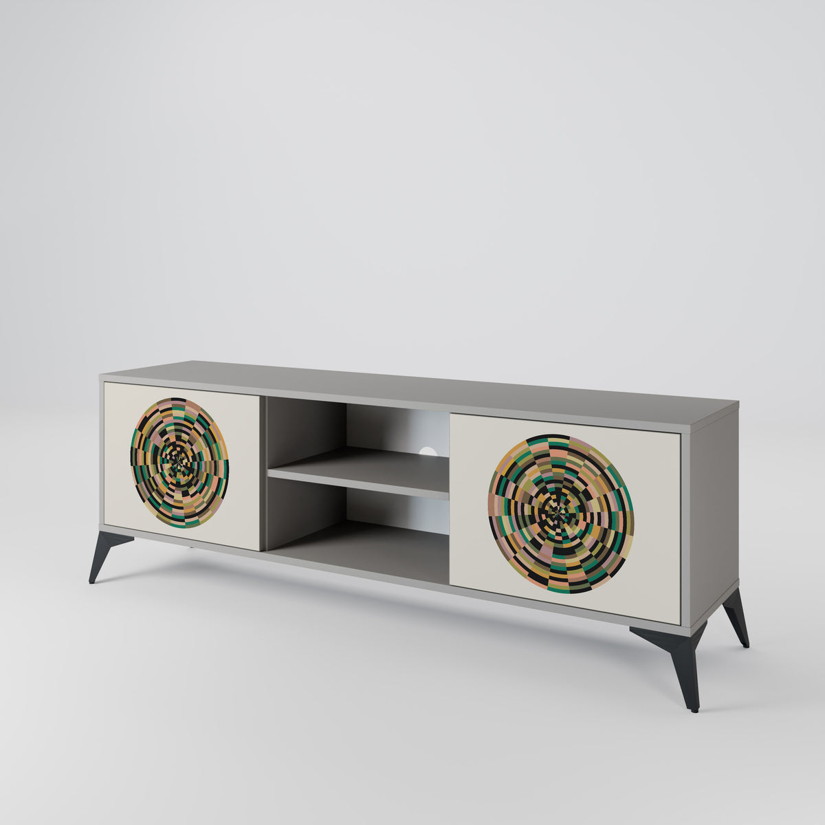 GREEN CIRCLES Mueble de TV de 2 Puertas