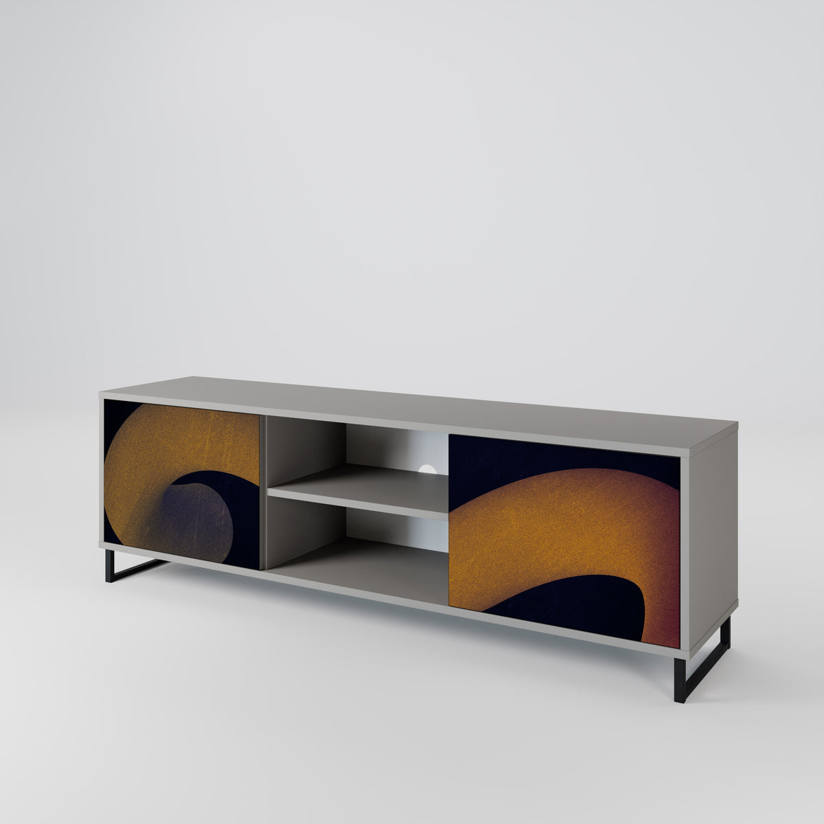 HOLLOW TIME Mueble de TV de 2 Puertas