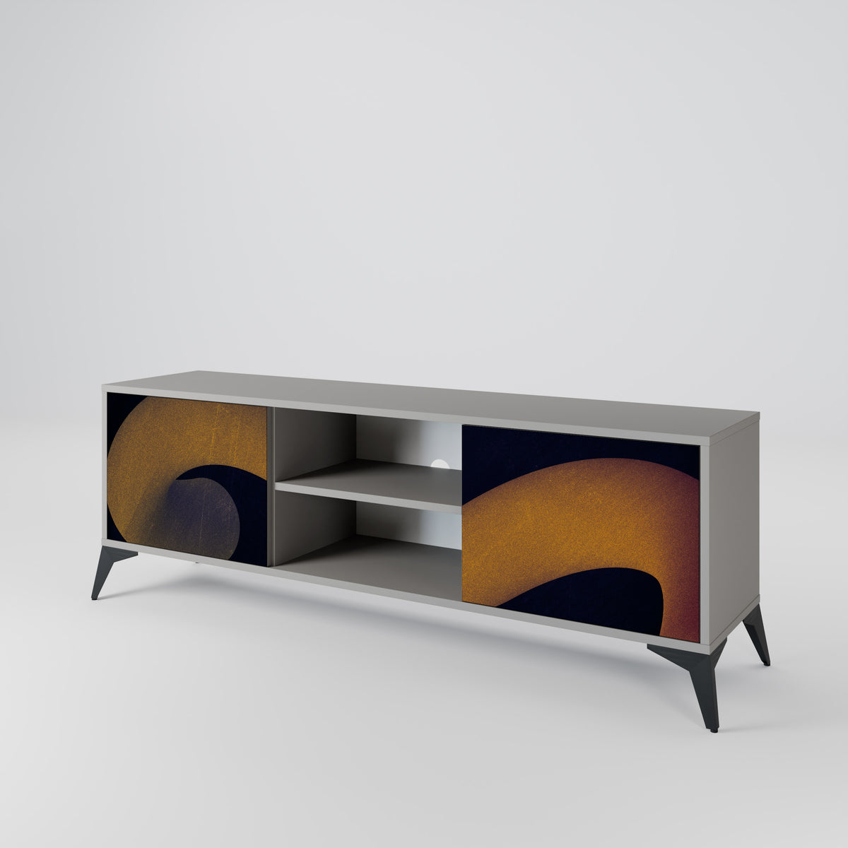 HOLLOW TIME Mueble de TV de 2 Puertas