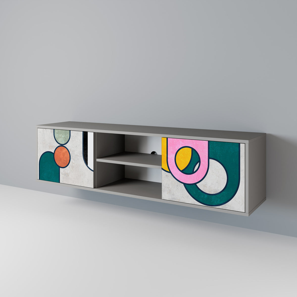 COOL STORY Mueble de TV de 2 Puertas