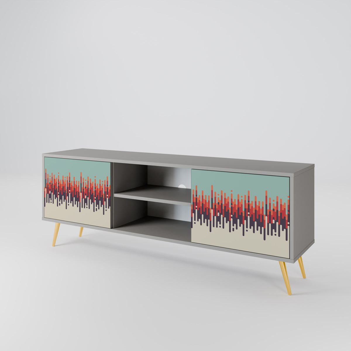 CHROMA CONTOURS Mueble de TV de 2 Puertas