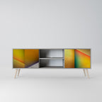 PIERCING SHARPNESS 2-Door TV Stand in Grey Finish