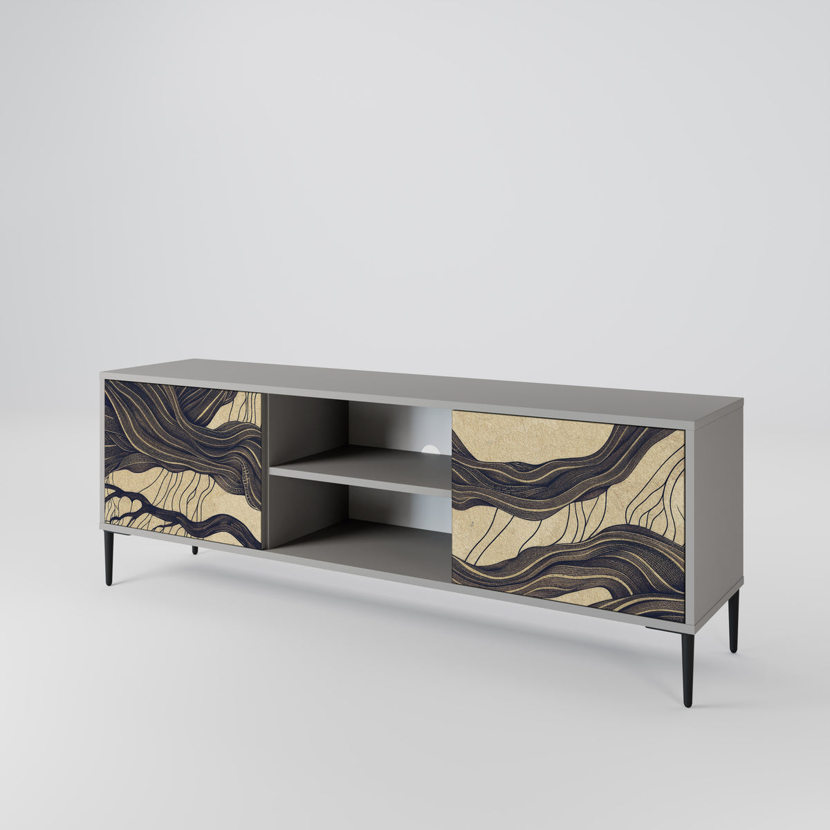 UNIFIED FRAGMENTS Mueble de TV de 2 Puertas