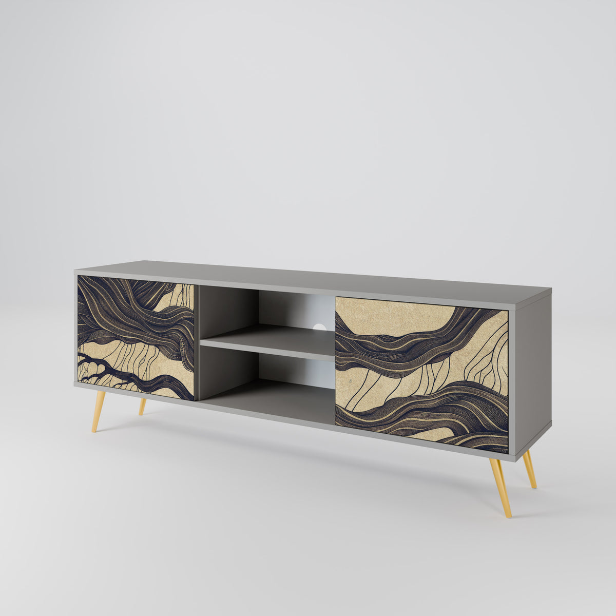 UNIFIED FRAGMENTS Mueble de TV de 2 Puertas