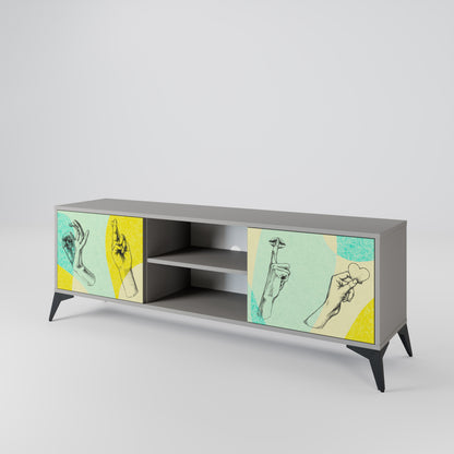 BODY LANGUAGE Mueble de TV de 2 Puertas