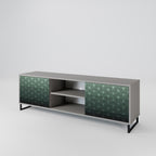 ORNAMENTAL GLIMMER 2-Door TV Stand in Grey Finish