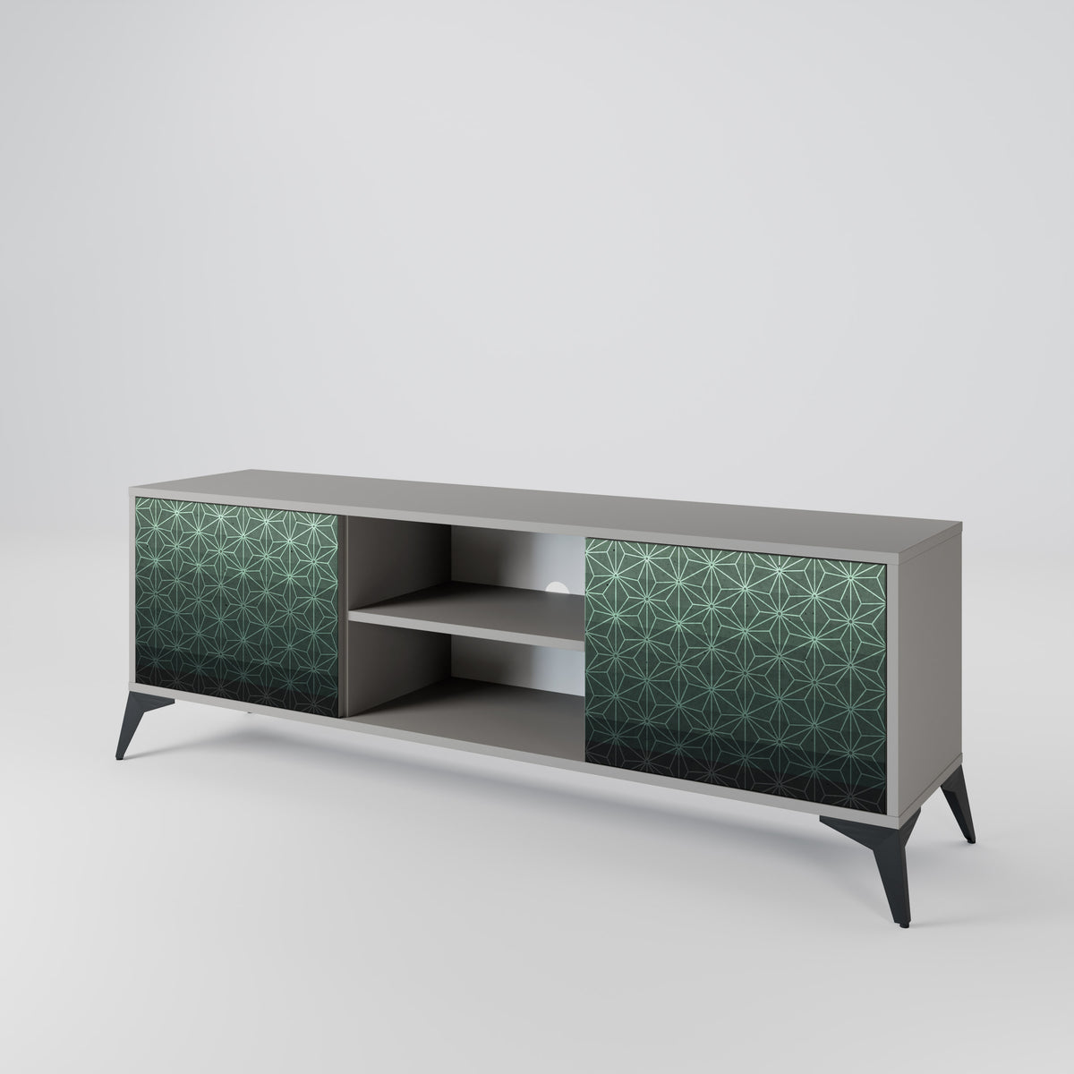 ORNAMENTAL GLIMMER Mueble de TV de 2 Puertas