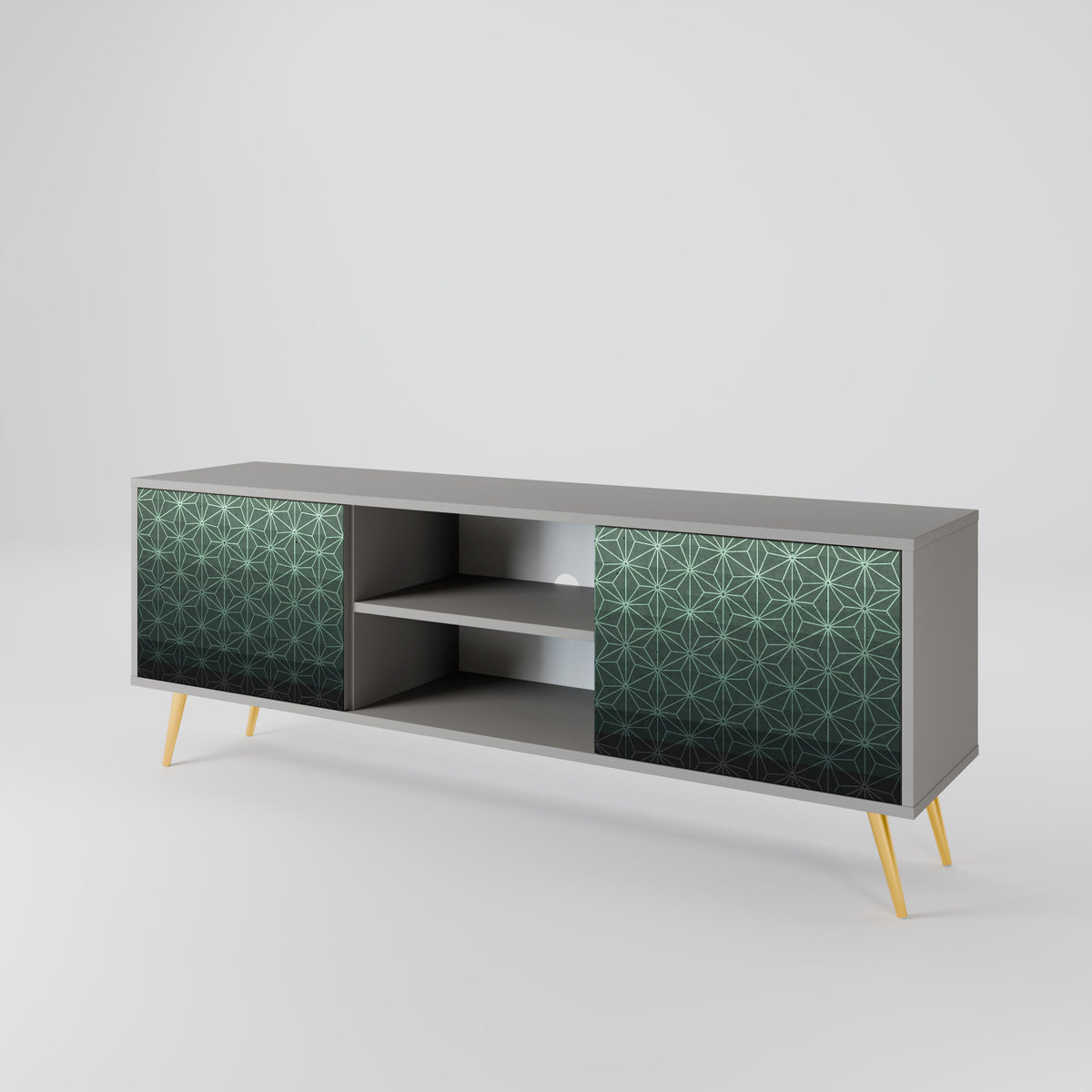 ORNAMENTAL GLIMMER Mueble de TV de 2 Puertas