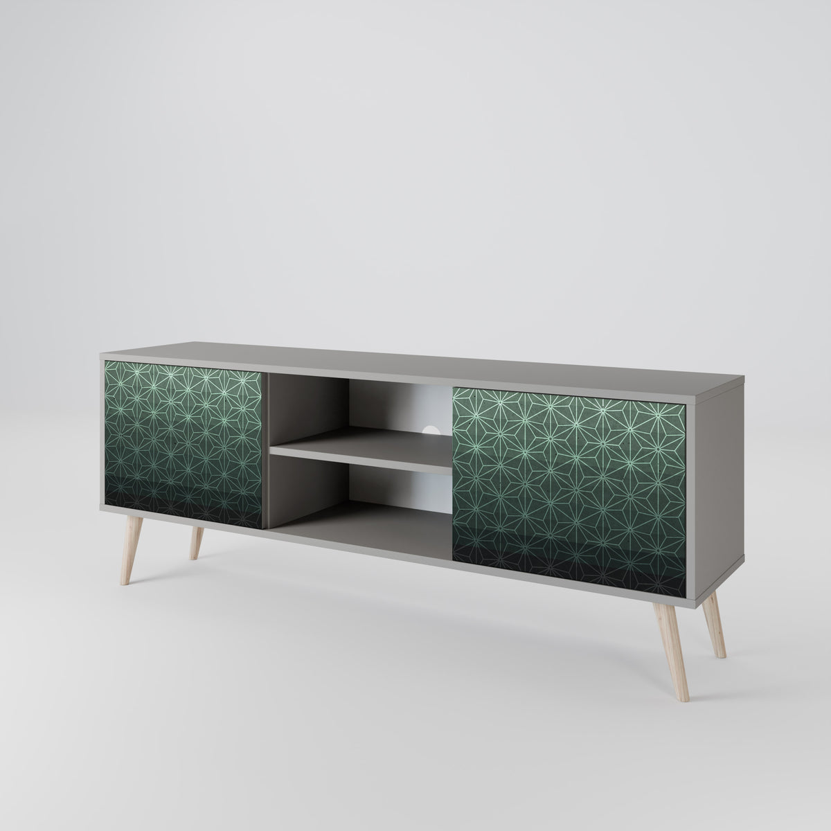 ORNAMENTAL GLIMMER Mueble de TV de 2 Puertas