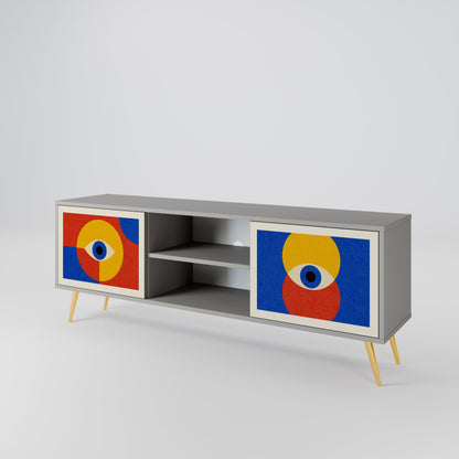 GEOMETRIC EYES Mueble de TV de 2 Puertas