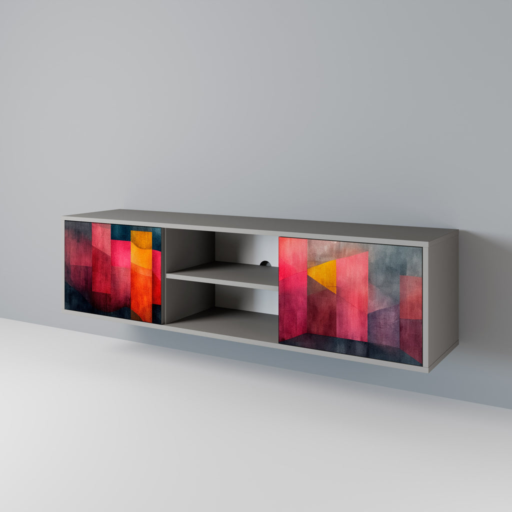 Mueble para TV de 2 puertas COLORFUL SOUNDS en acabado gris