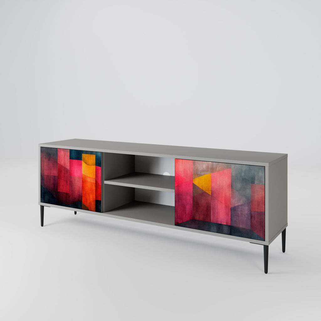 Mueble para TV de 2 puertas COLORFUL SOUNDS en acabado gris